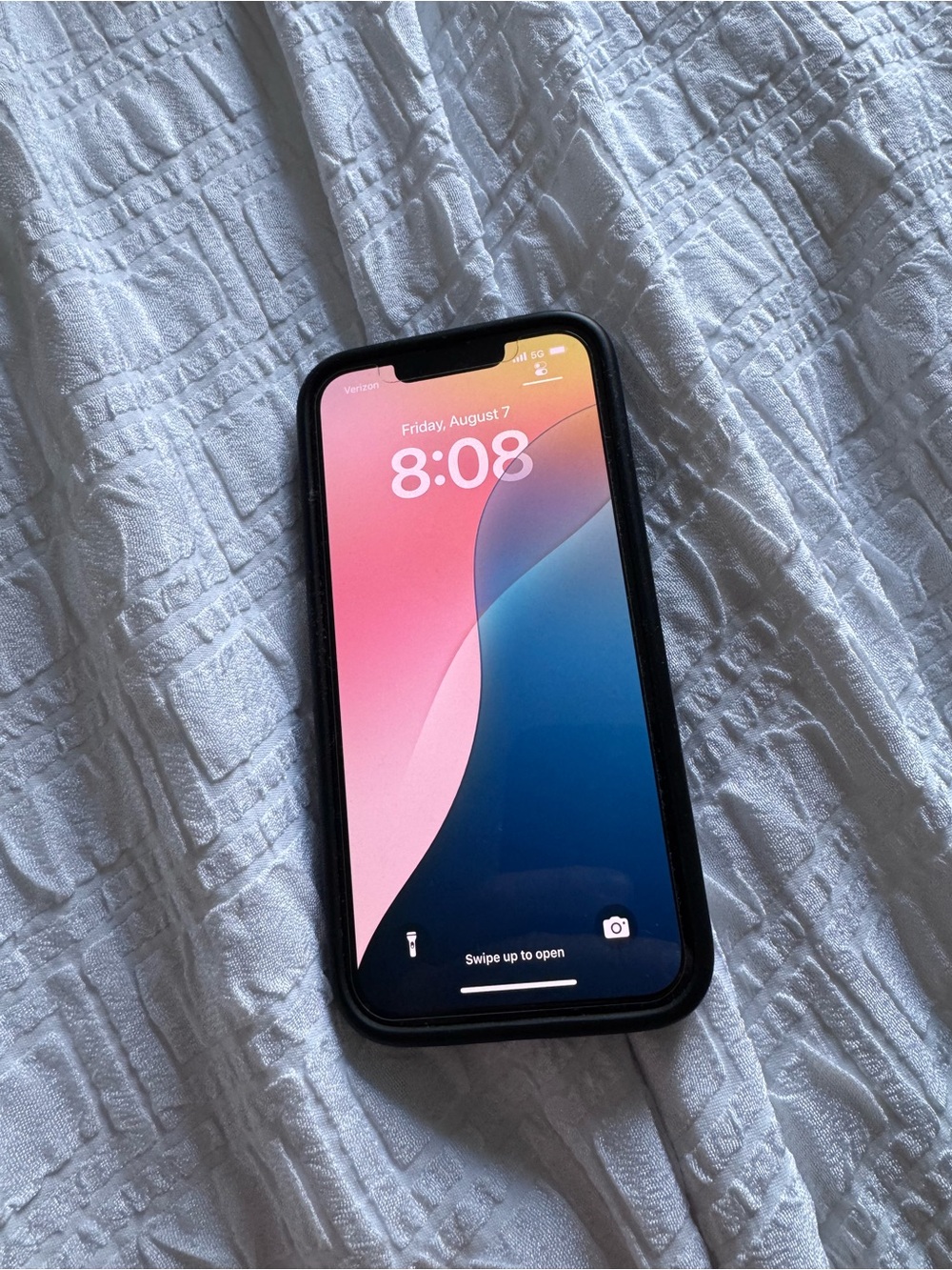 Apple iPhone with Black Case - Black